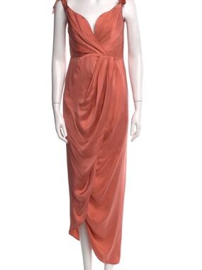 Zimmermann winsome silk Draped V-Neck Midi Dress